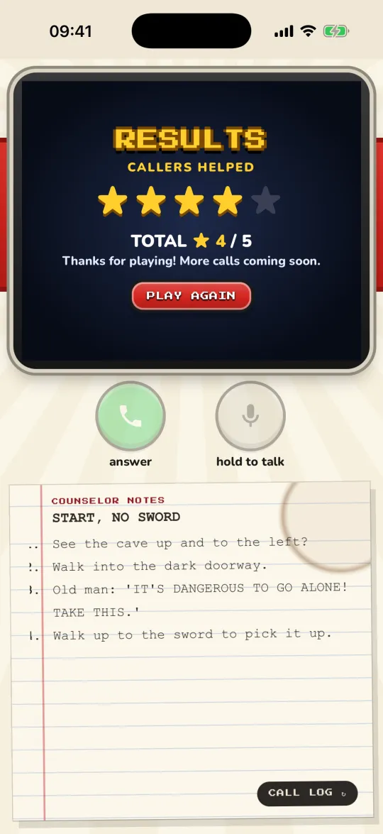 Results: 4 of 5 callers helped